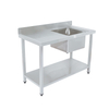 Stainless Steel Single Bowl Washing Table
