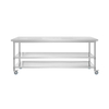 Manufacturer Custom Stainless Steel Table With Casters Work Tables 