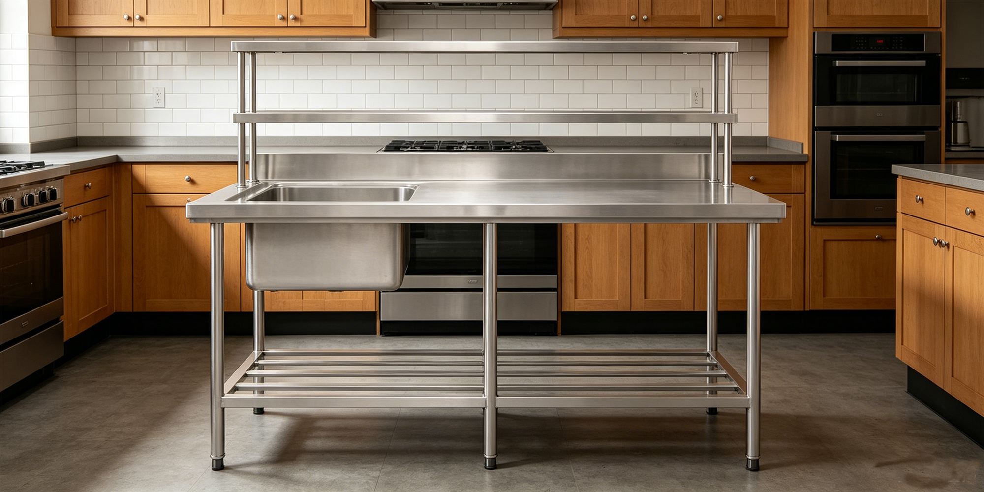 stainless steel sink cabinet