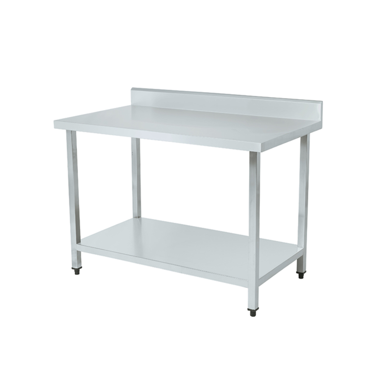 Square Stainless Steel Work Table with Flat Top