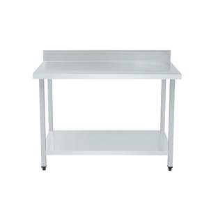 Square Stainless Steel Work Table with Flat Top