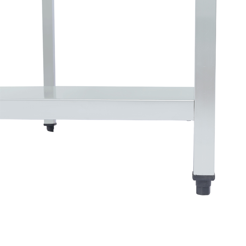 Square Stainless Steel Work Table with Flat Top