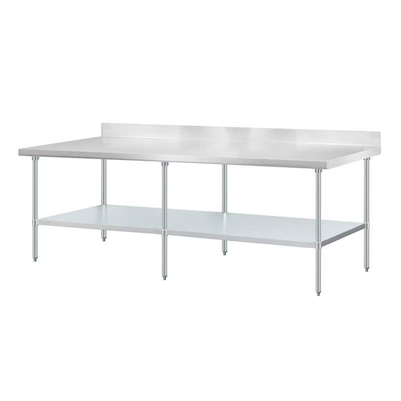 Heavy Duty Steel Work Table Well Polished With Backsplash