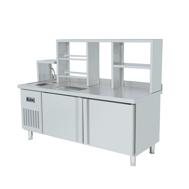 Stainless Steel Display Table Milk Tea Counter Design /Sweet Shop Counter