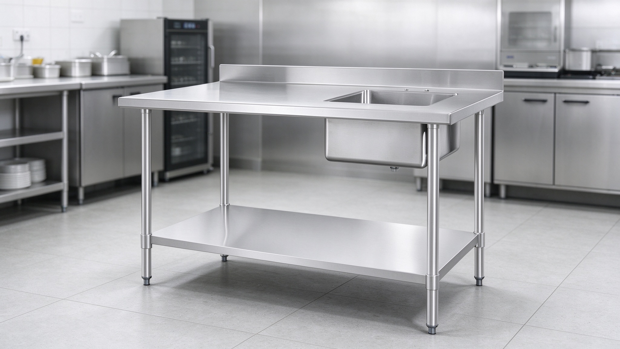  Stainless steel sink table